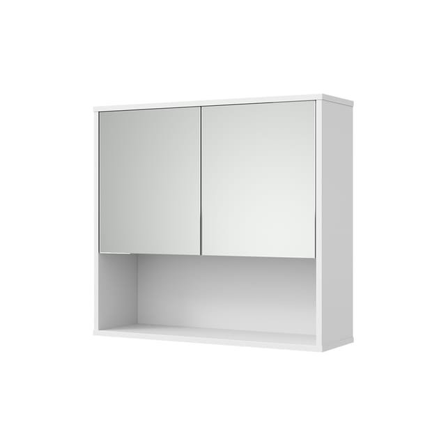 Badspiegelschrank Eliza, Weiß Riffel, 70 X 65 Cm, Vicco