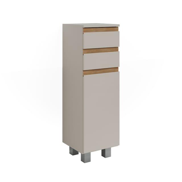 Midischrank J-shape, Cashmere/artisan, 30 X 95 Cm Mit 2 Schubladen, Vicco