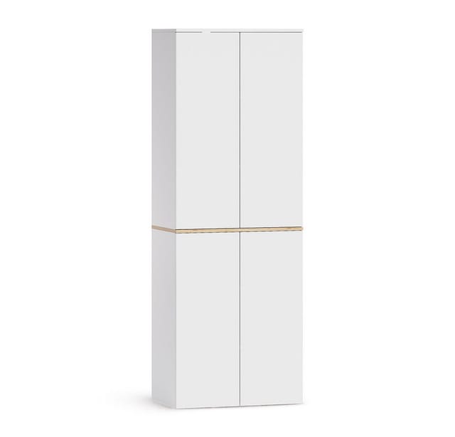 Mehrzweckschrank Viktor, Weiß/artisan-eiche, 68 X 188.6 Cm Mit 6 Geschlossenen Fächern, Vicco