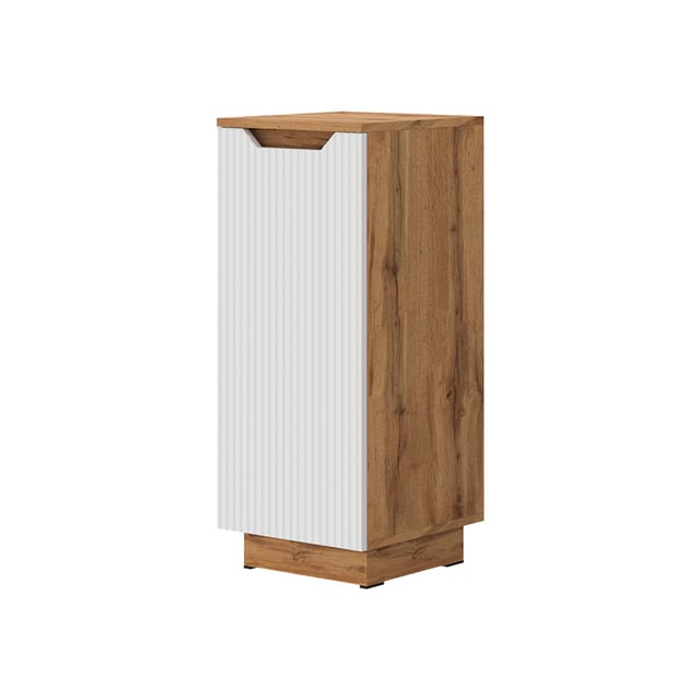 Midischrank Lotta, Eiche/weiß Gestreift, 33.4 X 81.9 Cm, Vicco