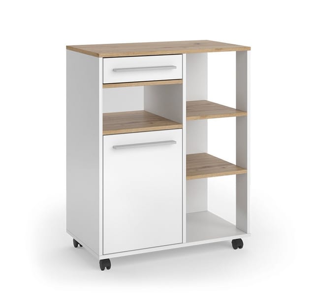 Küchenbuffet Pure, Weiß/artisan-eiche, 72.2 X 90.8 Cm, Vicco