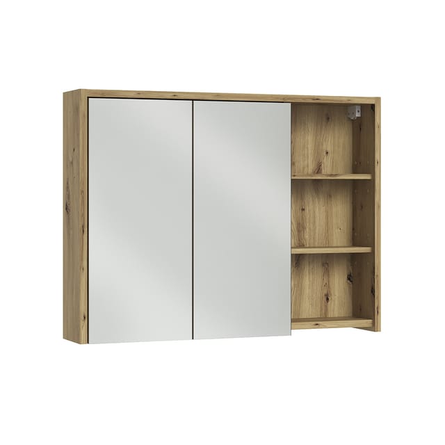 Badspiegelschrank Viola, Cashmere/artisan-eiche, 100 X 75 Cm, Vicco