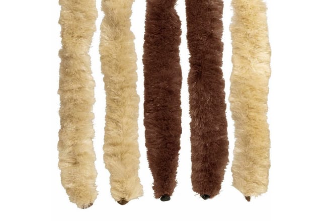Vidaxl Insect Curtain Chenille Brown And Beige 100 X 220 Cm 100% Pp
