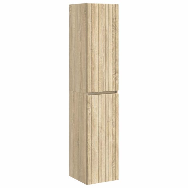 Vidaxl Wall-mounted Bathroom Cabinet Sonoma Oak 33 X 34.5 X 160 Cm
