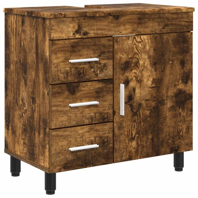 Waschtisch Räuchereiche 60 X 35 X 60 Cm Holzwerkstoff Vidaxl