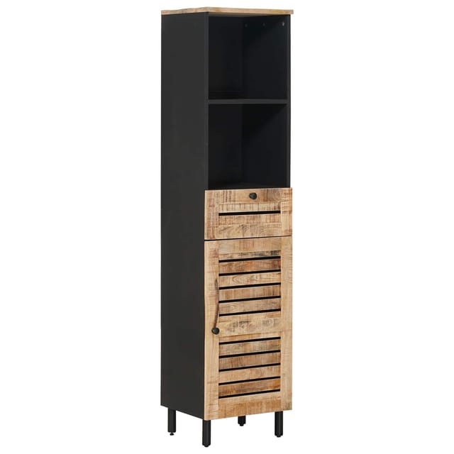 Vidaxl Bathroom Cabinet With Drawer Brown And Black 38 X 33.5 X 160 Cm