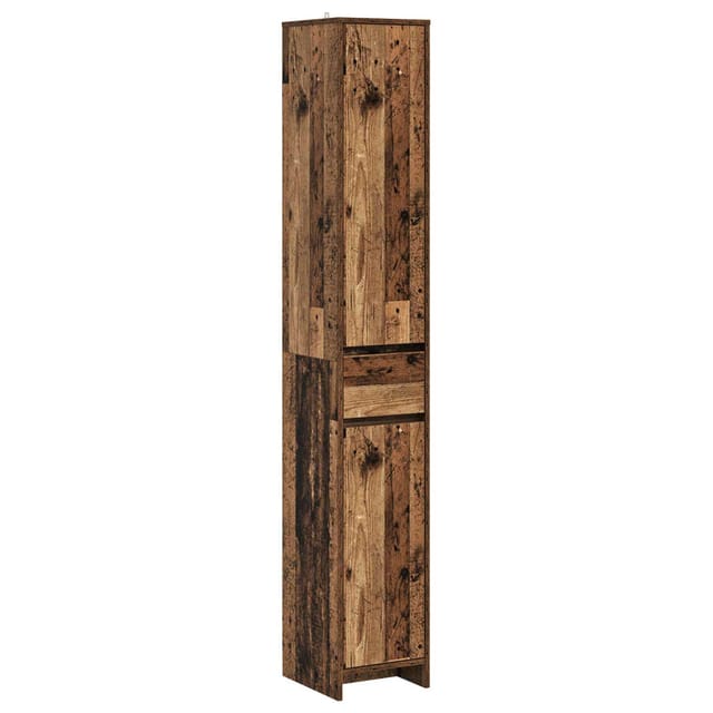 Badezimmerschrank Altholz 30 X 33 X 190 Cm Holzwerkstoff Vidaxl