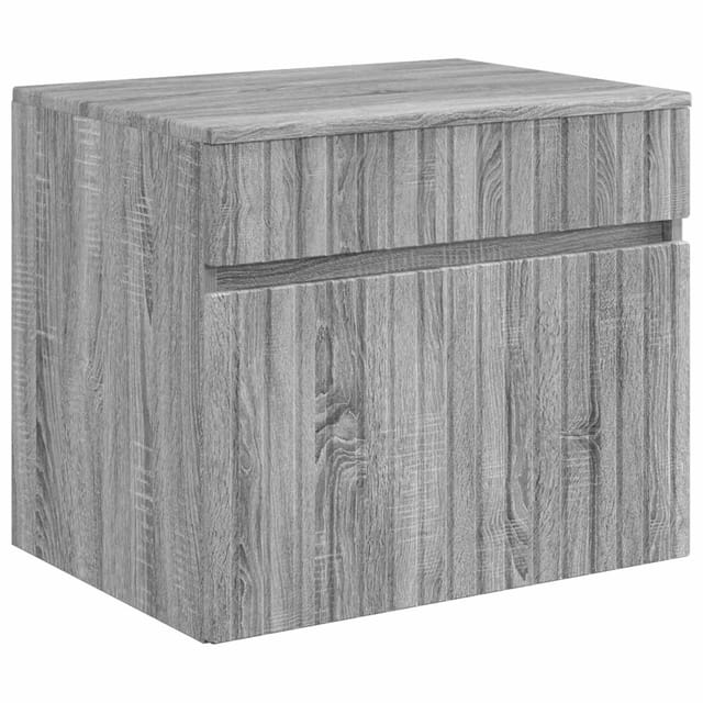 Wandmontierter Badezimmerschrank Grau Sonoma 59 X 44,5 X 50 Cm Vidaxl