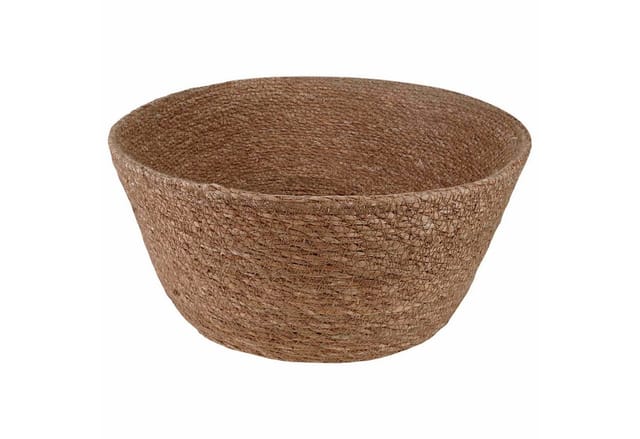 Vidaxl Plant Pot With Handles Natural Ø 32 X 32 Cm 100% Seagrass