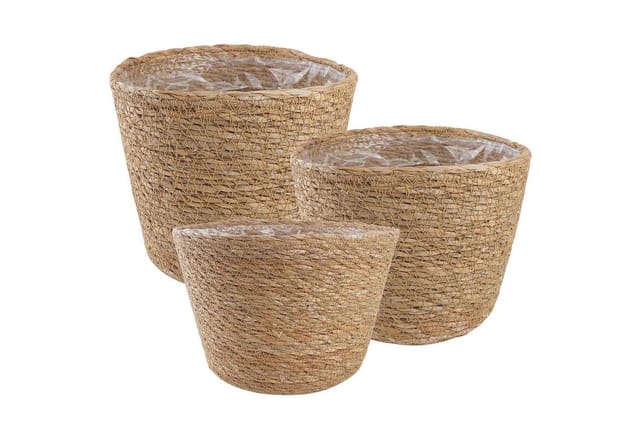 Vidaxl 3 Pcs Natural Ø26 X 19 Cm 100% Seagrass