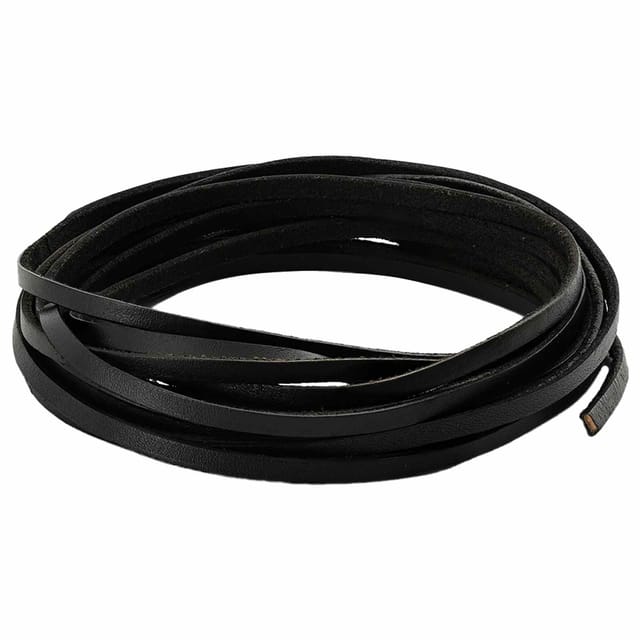 Lederriemen 1 Schwarz 200 X 0,3 Cm Leder Vidaxl