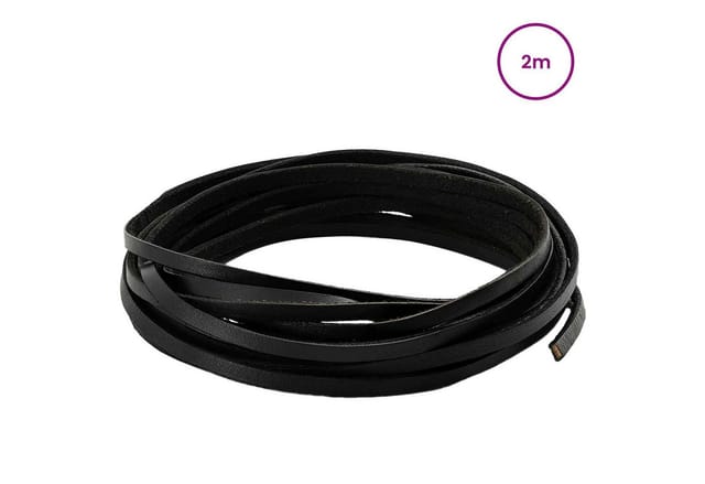 Lederriemen 1 Schwarz 200 X 0,4 Cm Leder Vidaxl