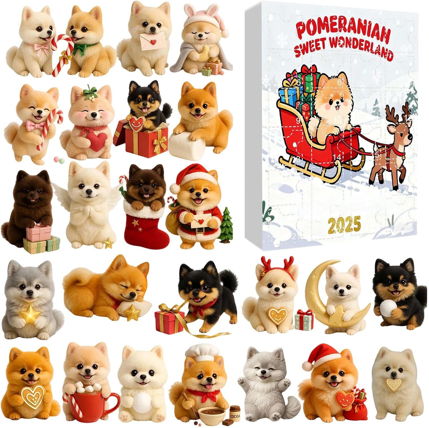 Adventskalender 2025, 2d-acryl-anhänger 24-tägiger Adventskalender Mit Hunde-motiv Für Männer, Frauen, Mädchen, Teenager, Ehefrauen, Ehemänner, Söhne Und Töchter
