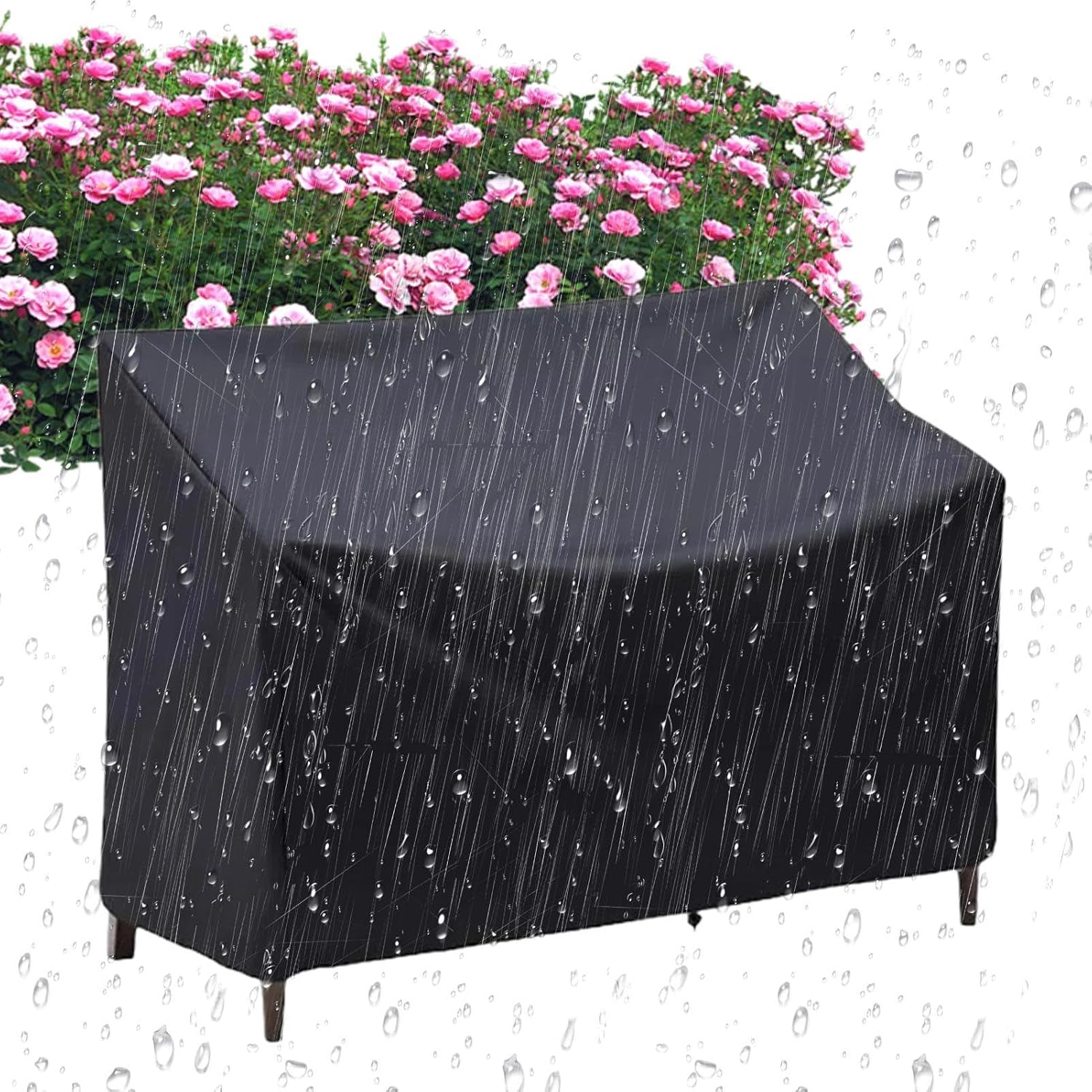 Klavierbankabdeckung Mit Uv- Und Windschutz Und Kordelzug Schutzhülle Für Gartenbank/sofa, Geeignet Für Garten, Rasen, Hinterhof, Balkon, Veranda, Park Und Sommer-außenbereich