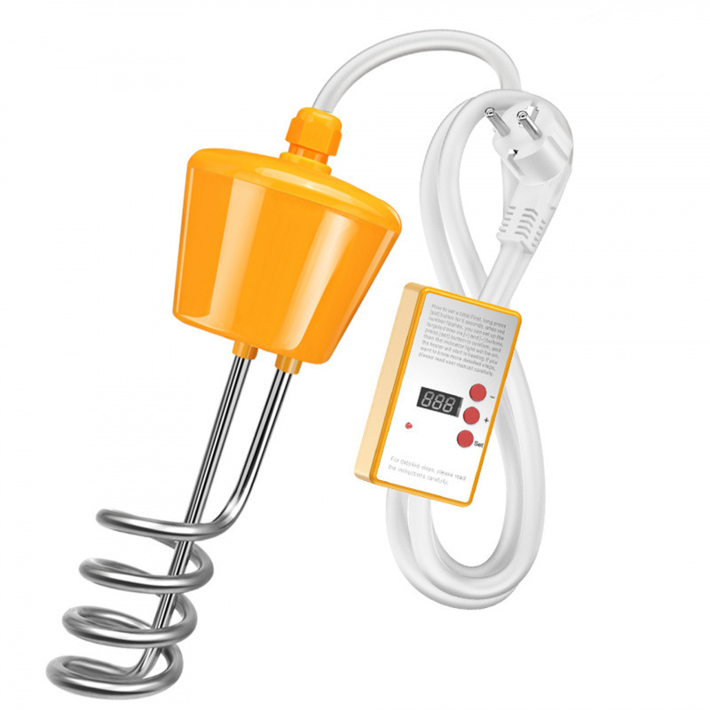 3000w Schwimmheizung, Kompatibel Mit Badewanne, Aufblasbarer Poolheizung Mit Led-thermometer Und Au-stecker (gelb, Tatsächliche Leistung 2500w)