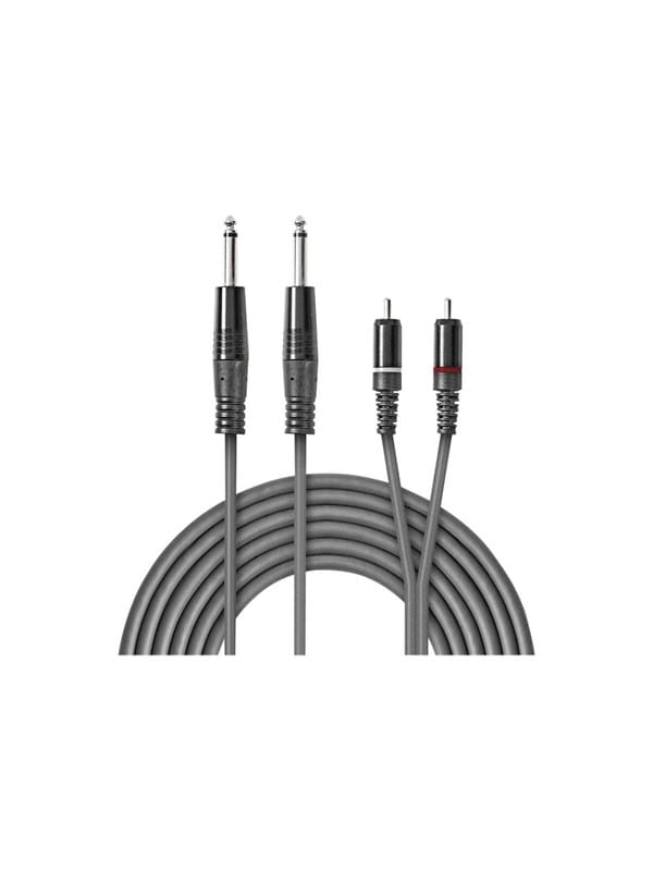 Nedis - Stereoljudkabel 2x 635 Mm Hane 2x Rca Hane Nickelplaterad 300 M Rund Morkgra Papphulle