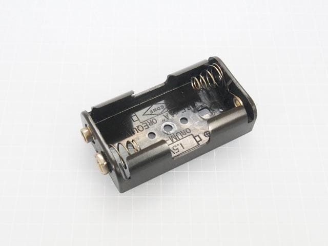Batteriehalterung R06x2 Mit Clip Für 2 Aa-batterien Flach