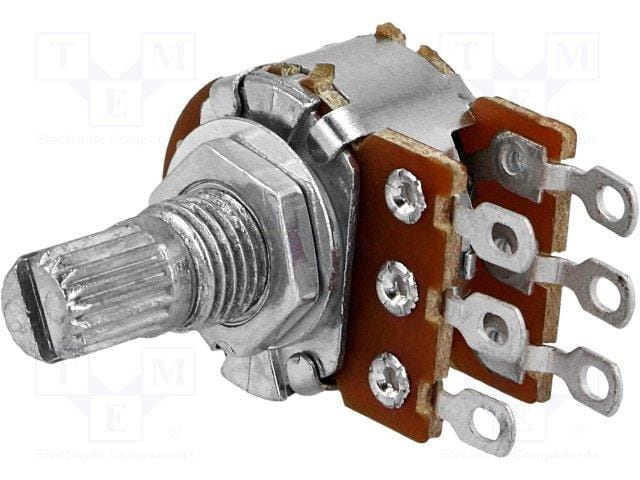 Potentiometer 220k Double Logarithmic Logarithmic Axis 6mm