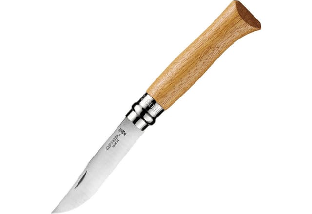 Opinel Messer N°08 Inox Griff Aus Eiche Braun