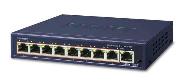 8-port 10/100/1000 Gigabit, Gsd-908hp - Planet
