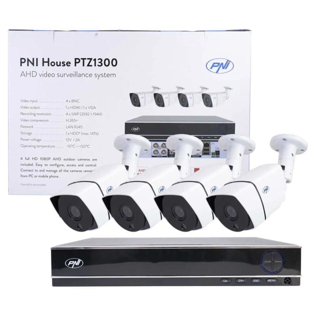 Videosicherheitskit Pni Ptz1300 4 Full Hd Kameras