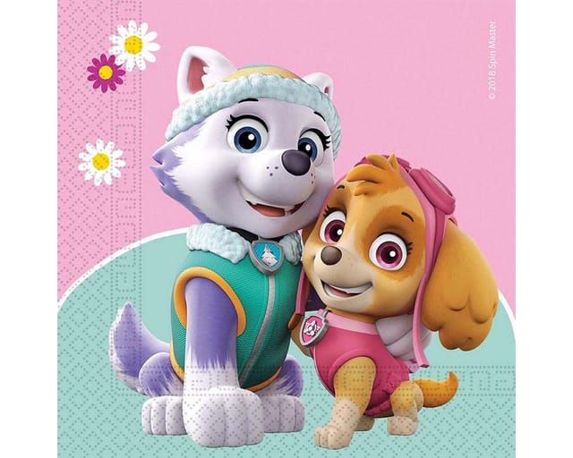 Paw Patrol Papierservietten, 33 X 33 Cm, 20 Stück