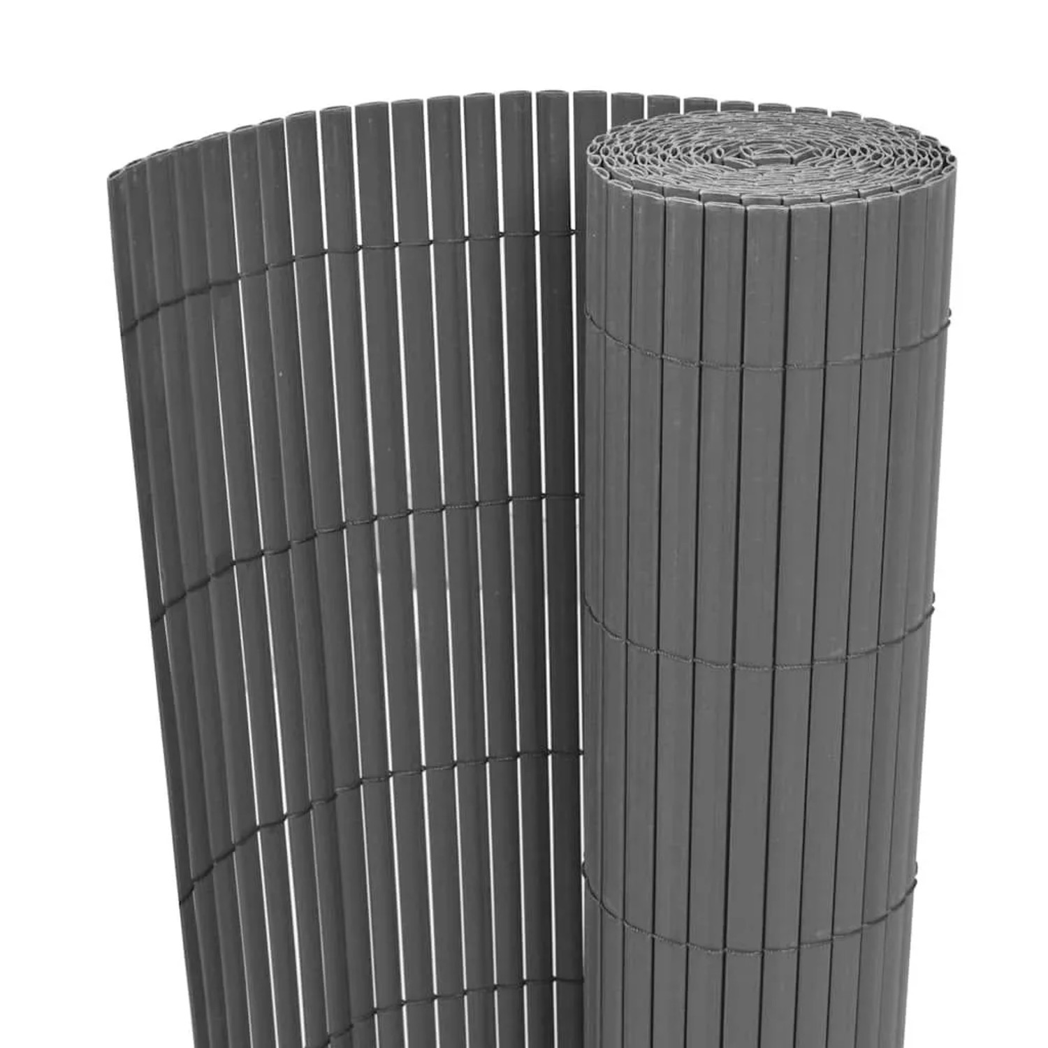 Gartenzaun Doppelseitig Pvc 150x300 Cm Grau Vidaxl621823