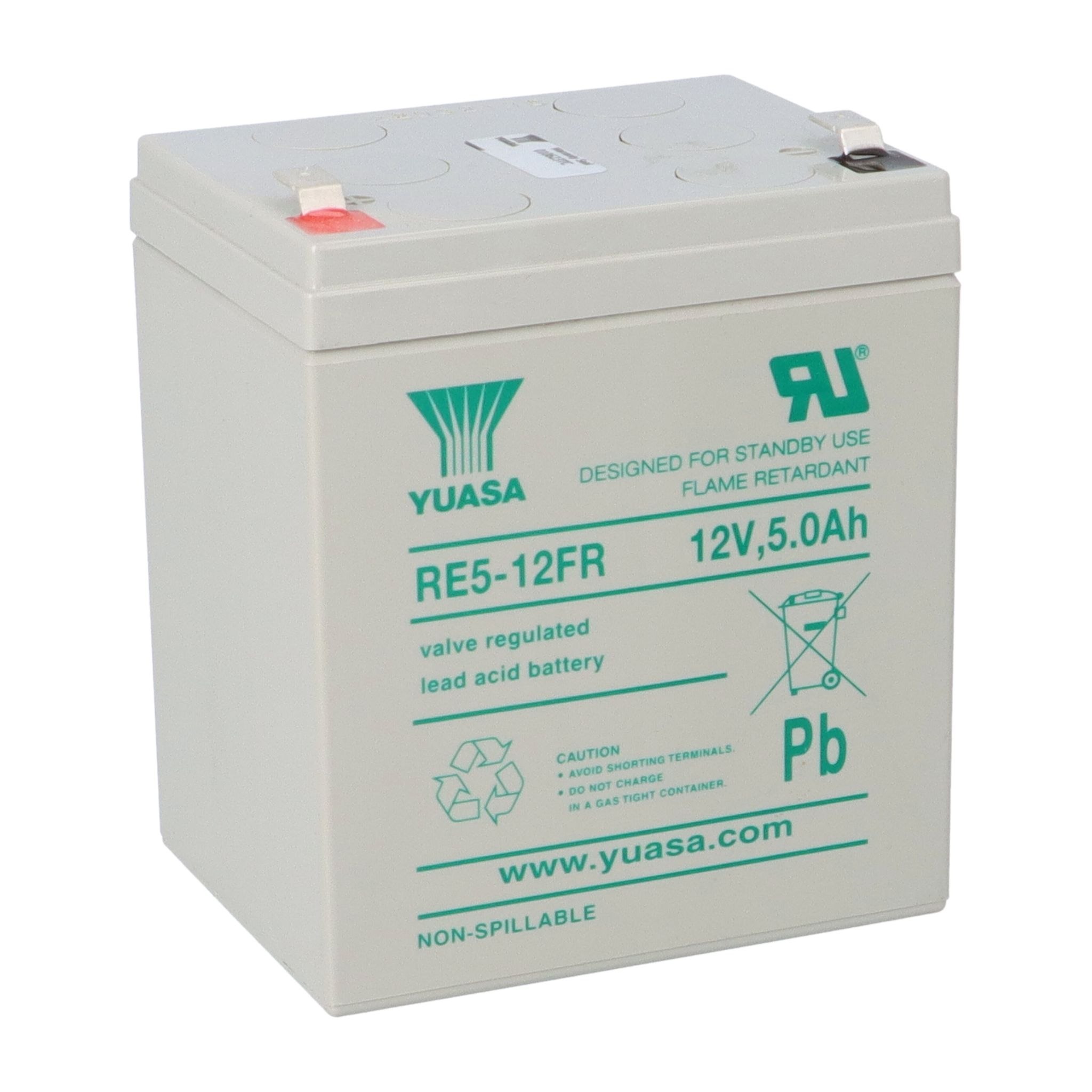 Blei-akku Re5-12fr Pb 12v / 5ah 6-9 Jahresbatterie, Faston 6,3 - Yuasa