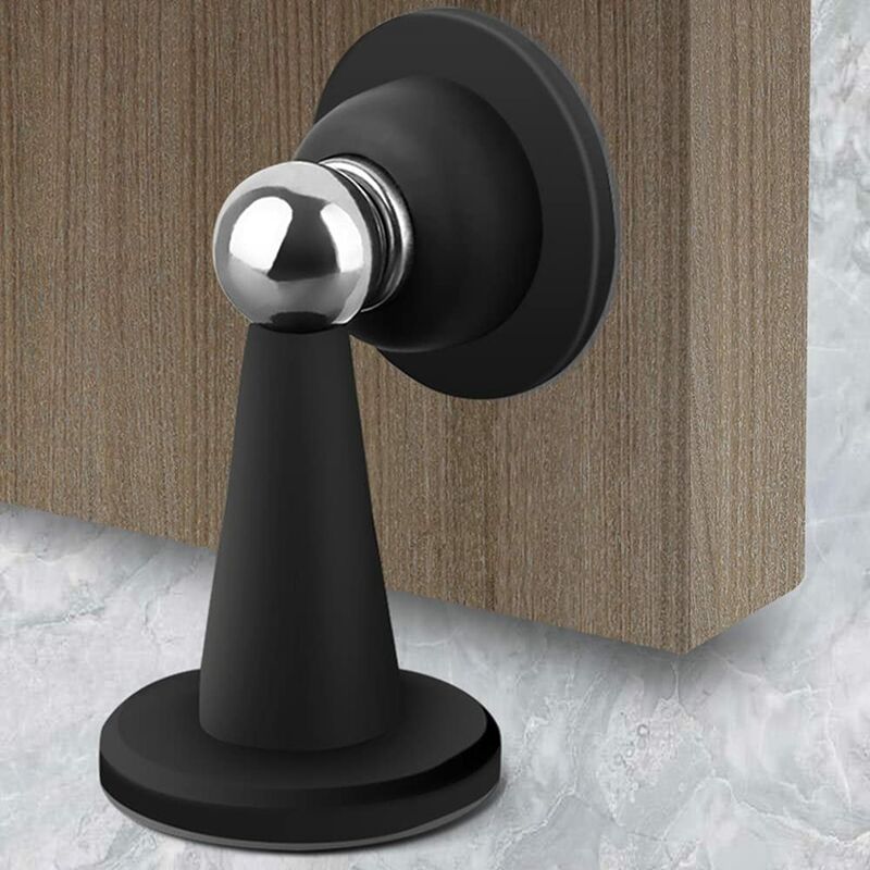 Ulisem - Magnetischer Türstopper, Abnehmbare Und Waschbare Silikon-türstopper, Selbstklebende Boden-türstopper, Anti-kollisions-stummschaltungs-türstopper Für Wandecke, Badezimmer, Schlafzimmer, Macaro