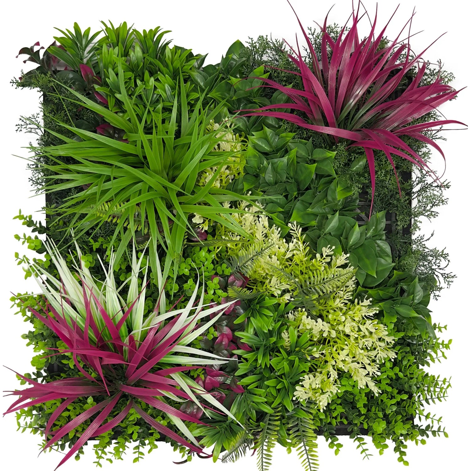 Jangal Wandpaneel Modular Wall Vivid Bloom Mixed Flora 52 cm x 52 cm Grün