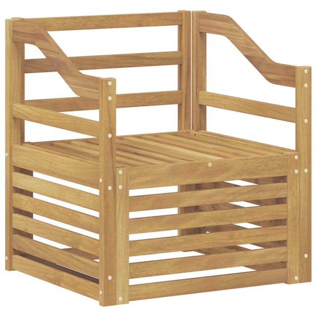 vidaXL Outdoor-Sofa Massivholz Akazie Weiß 3439111