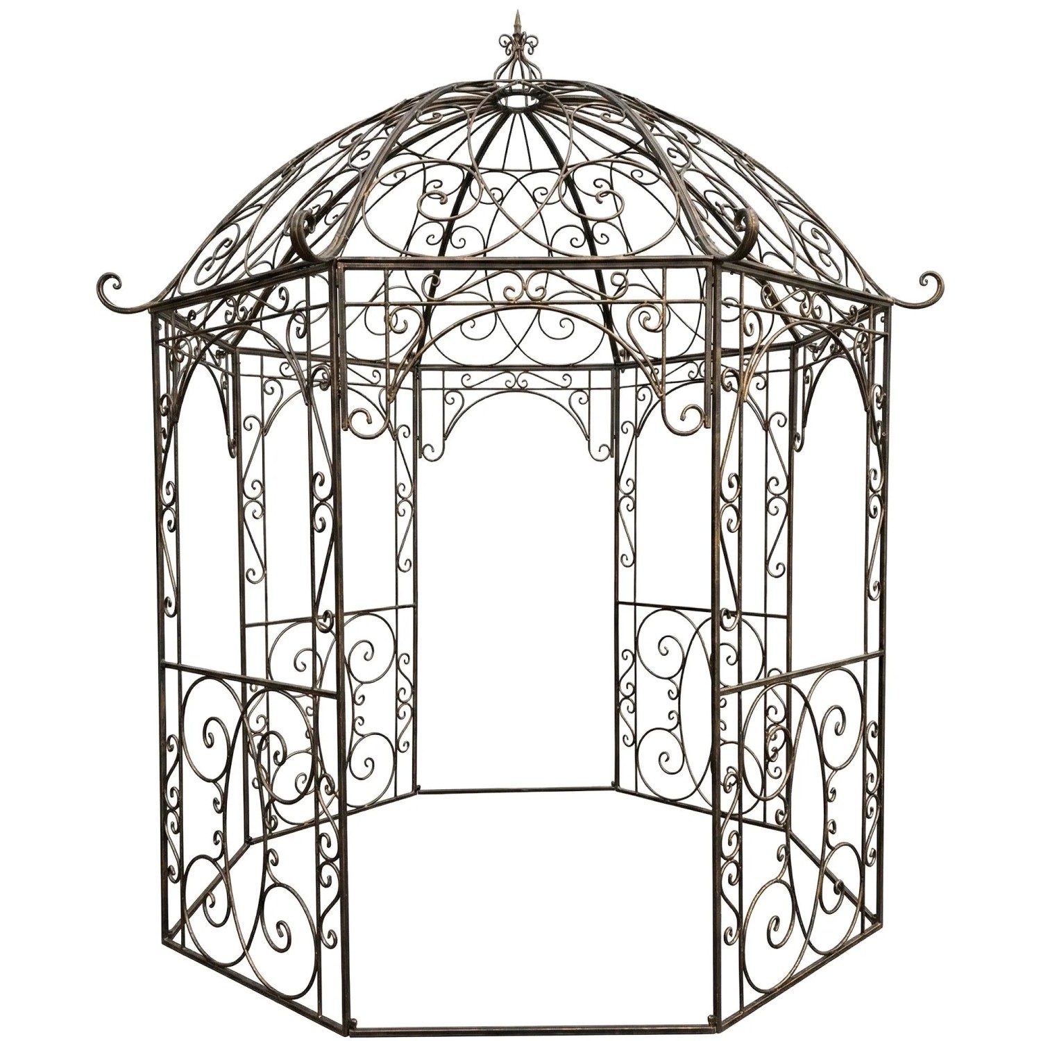 DELUKE Pavillon LIV Antik 284x263x313cm Metall Bronze Gartenpavillon Zierpavillon Gartendeko