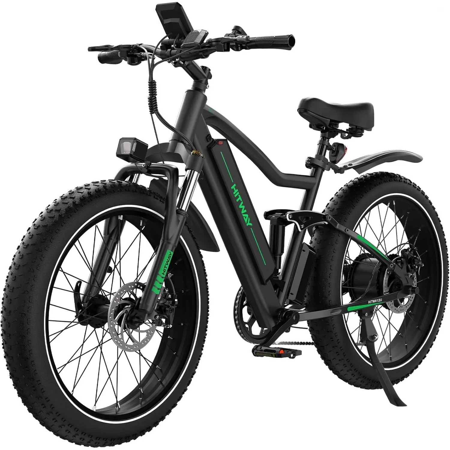 HITWAY E-Bike BK9S 26x4,0 Zoll 16 Ah Akku Reichweite 70-150KM 250W 7-Gang APP NFC