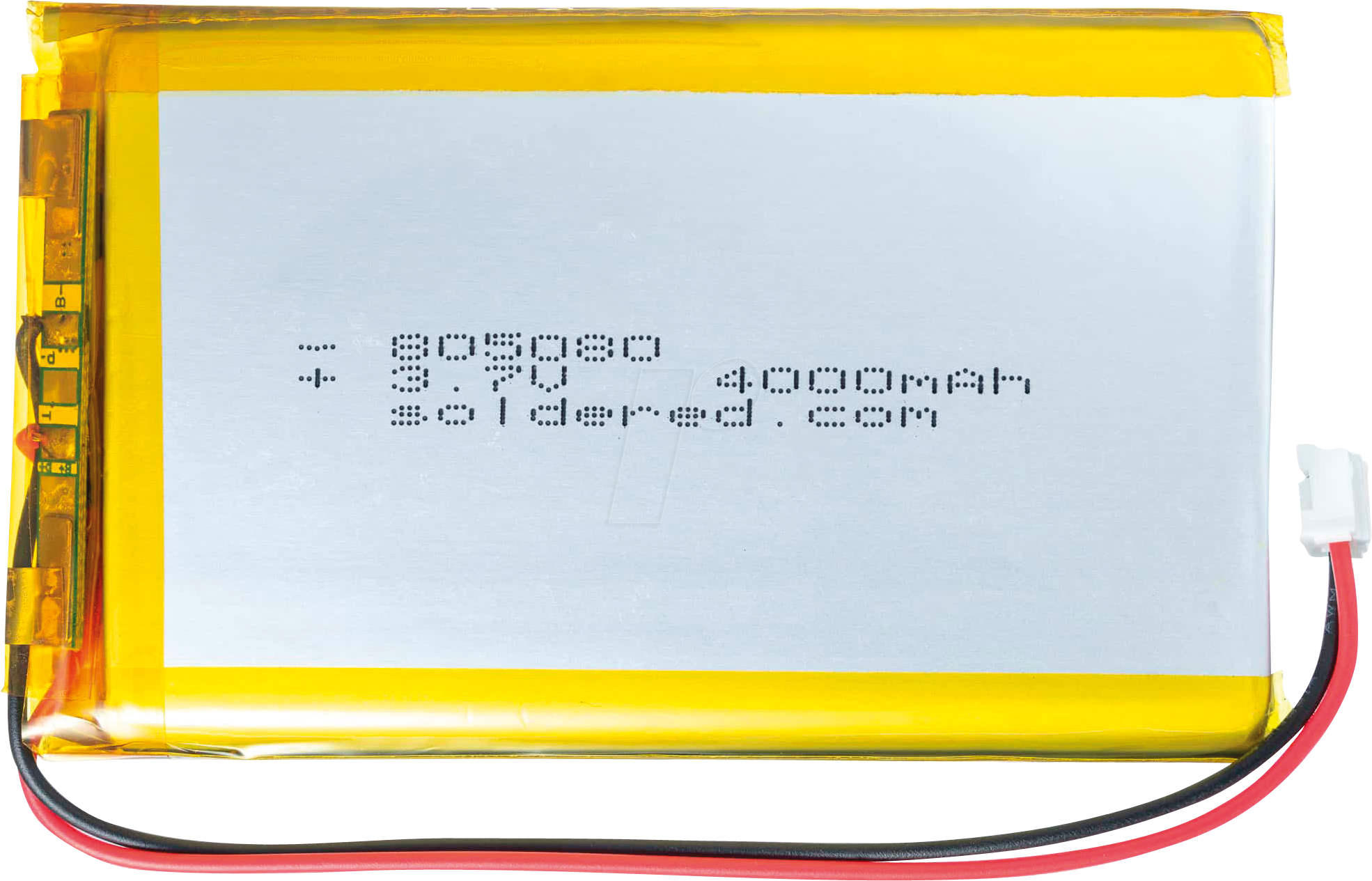 AKKU SOLD333287 - Li-Ion Akku, SOLDERED 333287, 4000 mAh, 3,7 V
