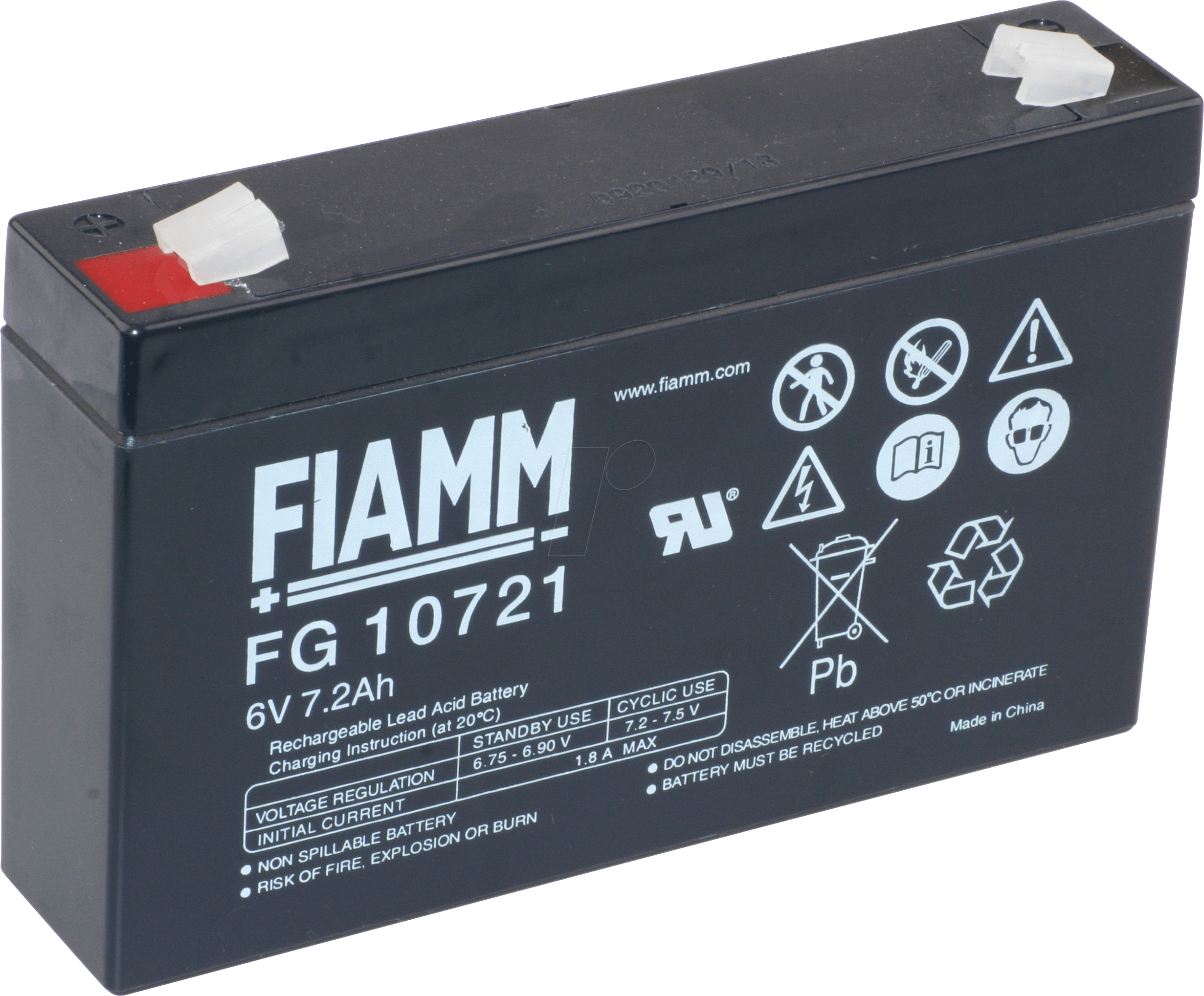 FI FG 6-7,2 - Blei-Vlies-Akku, 6 V, 7,2 Ah