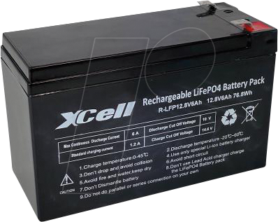 XCELL LFP126 - Xcell LFP Akku 12,8V 6 Ah
