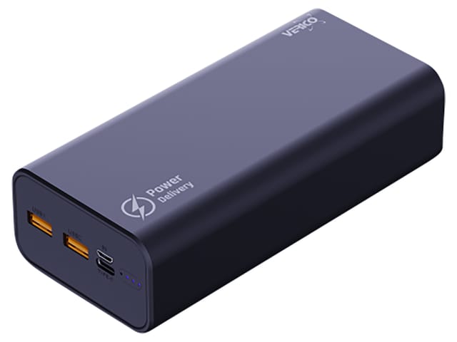 VERICO Powerbank POWERPRO PD V2, 22,5W, 24.000mAh, 2xUSB-C, 1xMicro-USB, 1xTyp-C