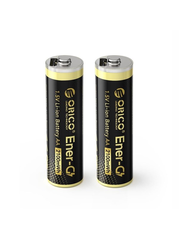 ORICO Ener-G EG5C lithium battery 1.5V 2100mWh AA USB-C rechargeable battery 2 pcs.