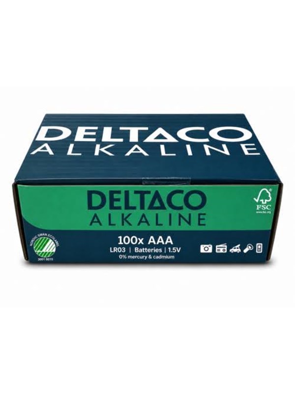 Deltaco AAA alkaline (100-Pack)