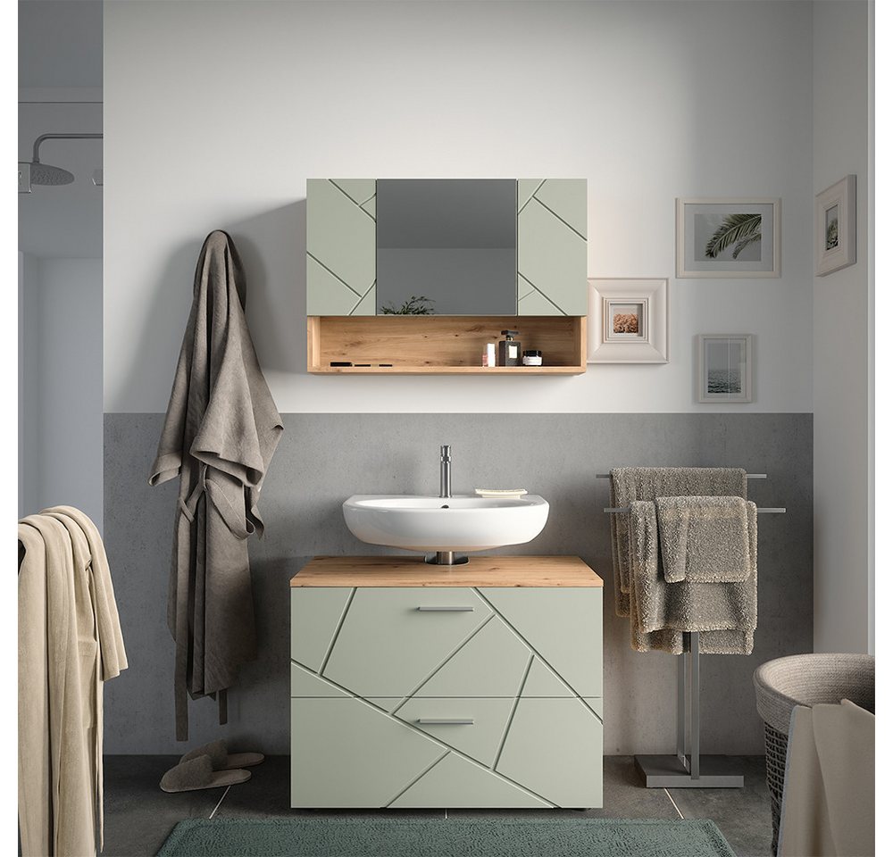 Vicco Badmöbel-Set Irma, Salbeigrün, 2 Teile, (2-St., 2er Set) Bild 5