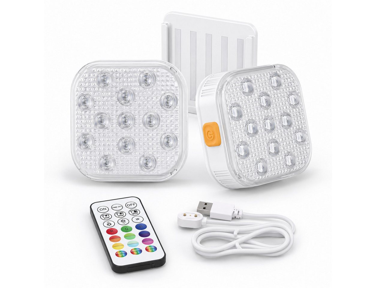 Tekoo Pool-Lampe LED Poollicht IP68, RGB Unterwasserbeleuchtung mit Fernbedienung, LED fest integriert, RGB-Farbwechsel, Mehrfarbig, IP68 wasserdicht, RGB-Farbwechsel Bild 5