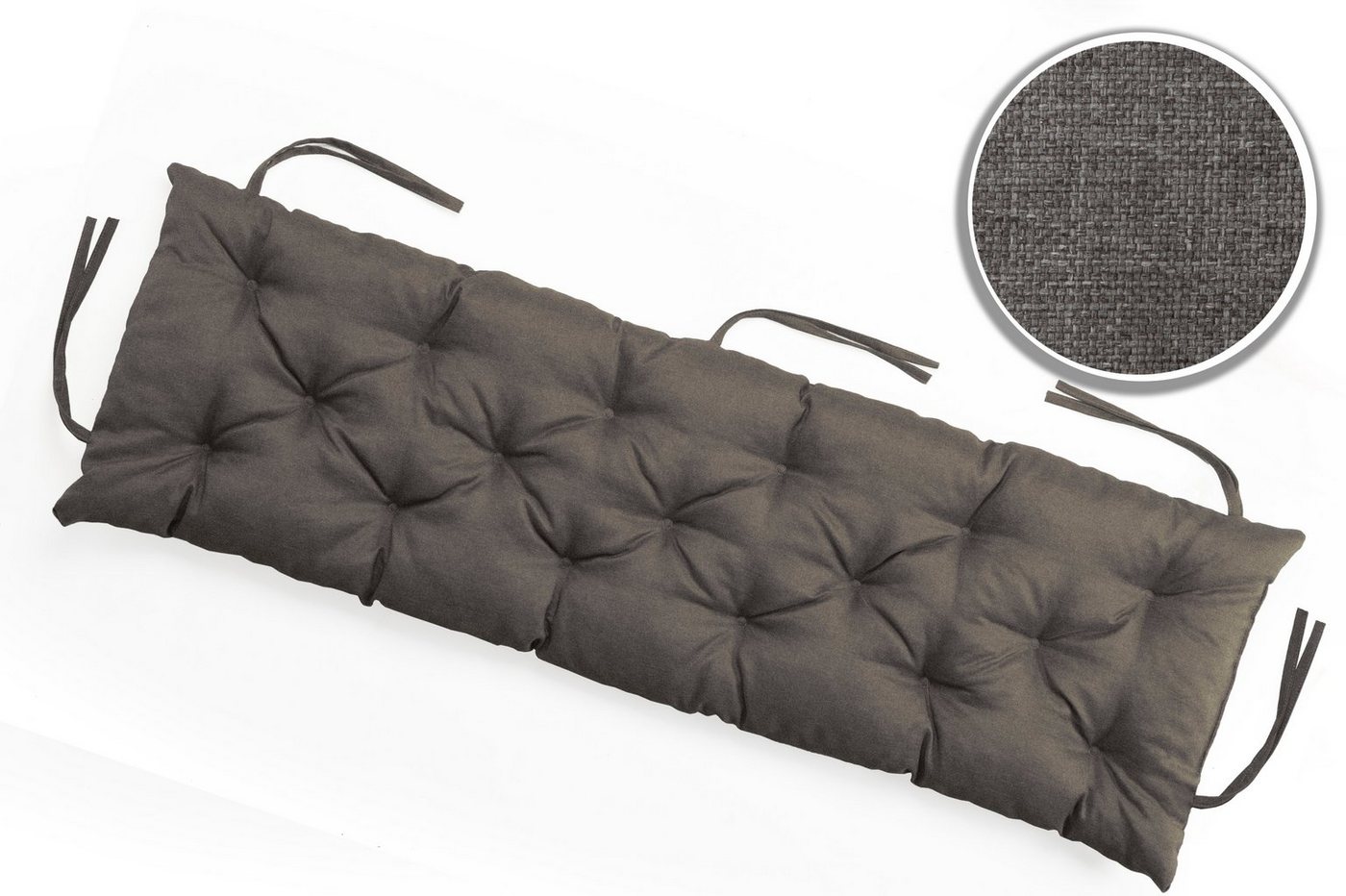 sunnypillow Bankauflage Bankauflage Stuhlkissen viele Farben und Größen zur Auswahl, 190 x 40 cm anthrazit