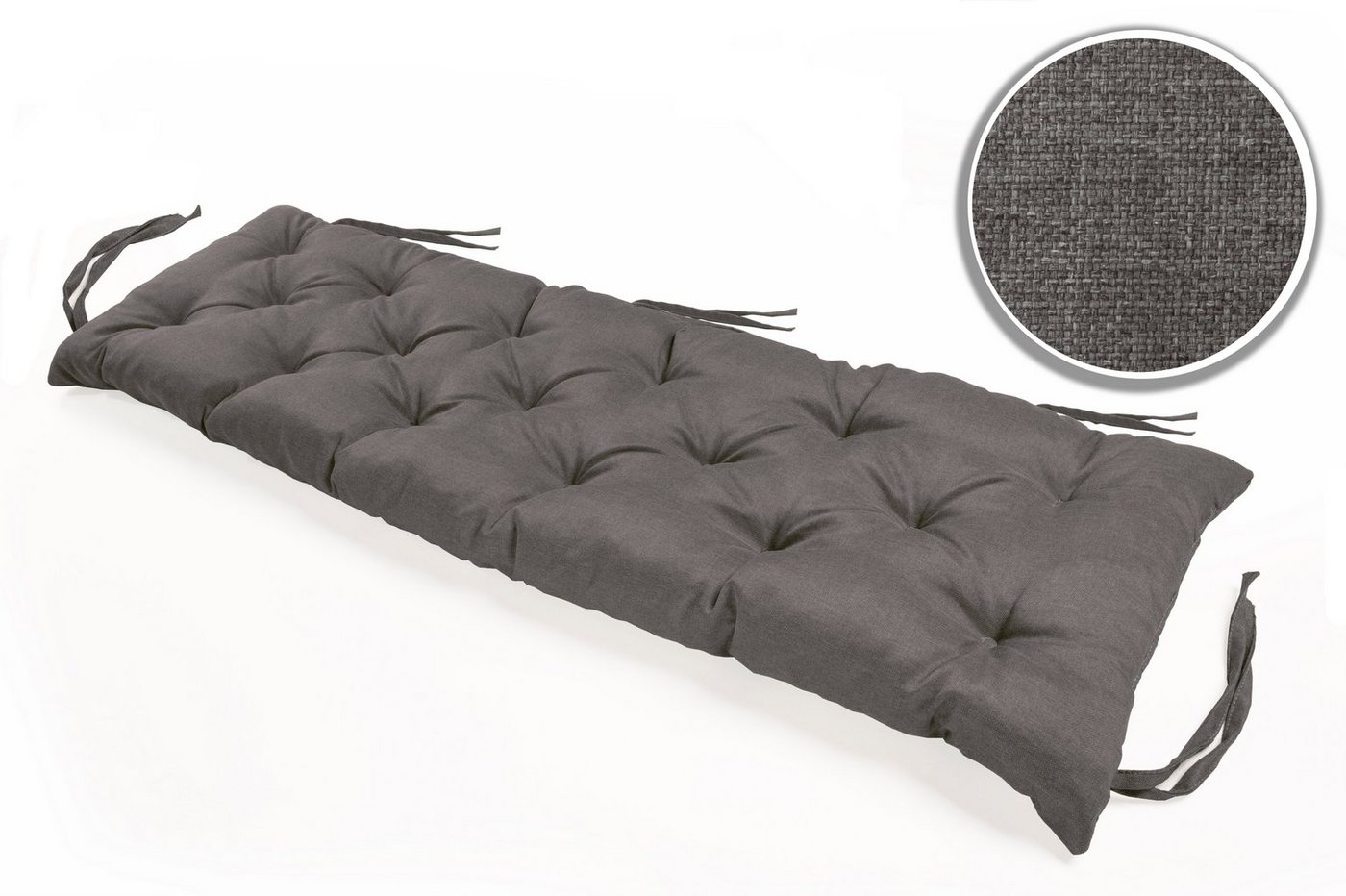 sunnypillow Bankauflage Bankauflage Stuhlkissen viele Farben und Größen zur Auswahl, 190 x 40 cm anthrazit Bild 4