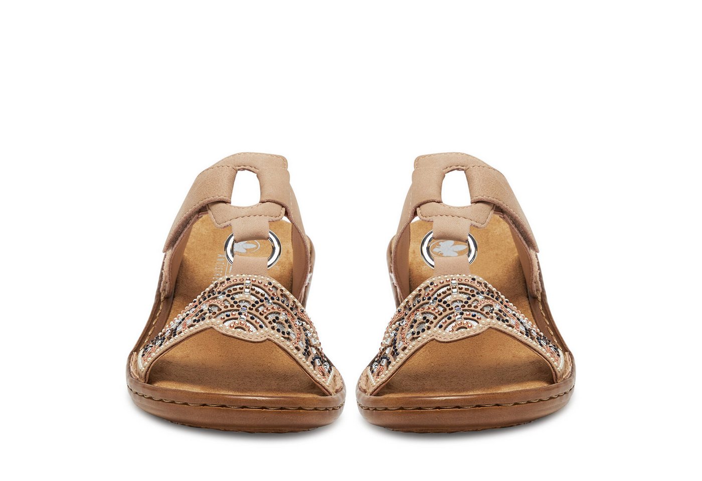 Rieker Rieker Damen-Flip-Flops Beige 608K2-31 Badepantolette
