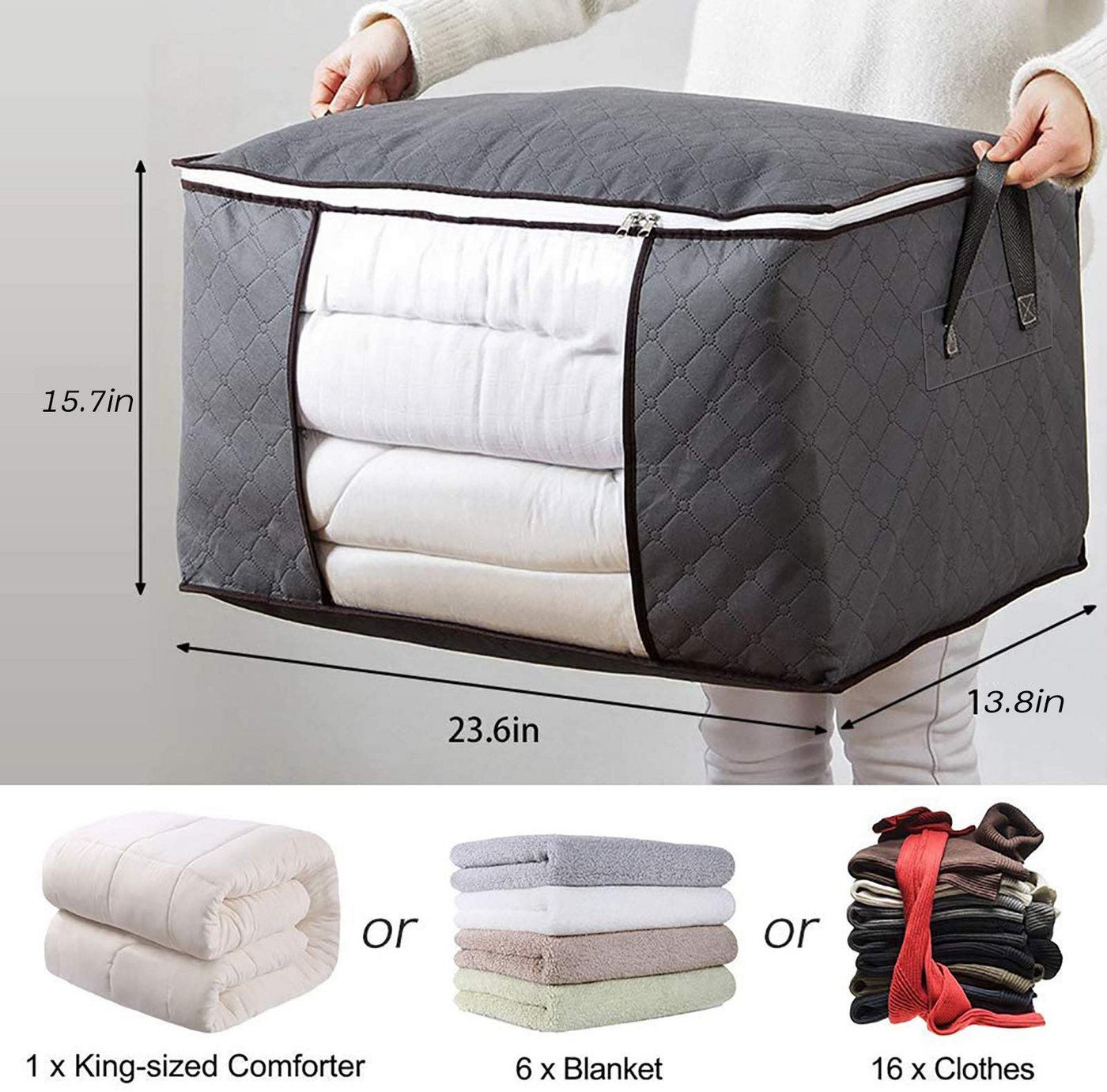MOPUEA Aufbewahrungstasche Sofa-Aufbewahrungstasche, hängende Betttasche, rutschfest, mit Fach (Set, 4-tlg., Großes Fassungsvermögen), Sortieren Sie alles und sparen Sie Platz Bild 4