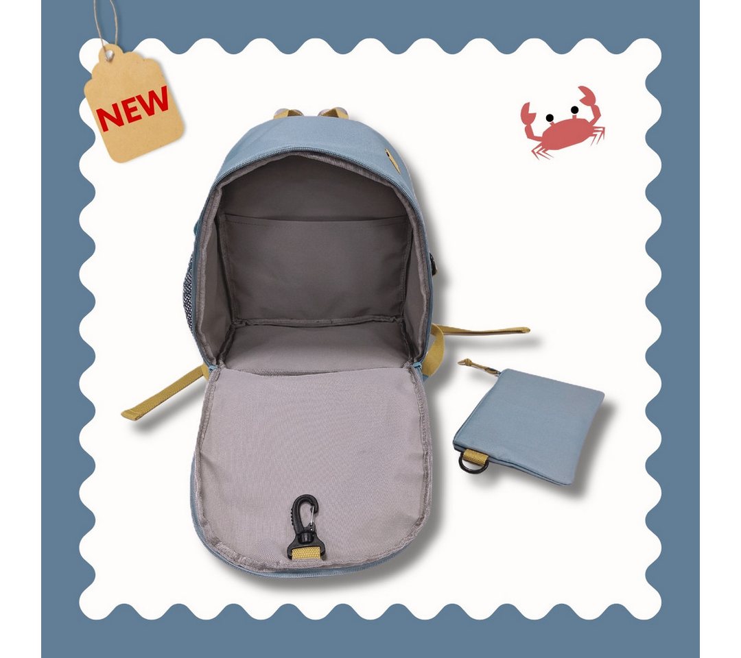 JENARD Kinderrucksack JENARD® Kinder 4er-Set Creme – Rucksack, Trinkflasche, 2 Brotdosen Bild 4