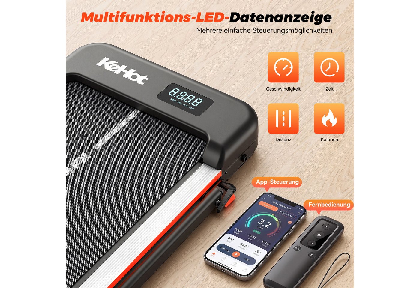 WILGOON Laufband Laufband für Zuhause mit Steigung und gelenkschonendem Laufkomfort (Walking und Laufen von 1–12 km/h für Homeoffice und Alltag, Ideal für Kalorienverbrauch, tägliche Bewegung und Cardio), Klappbar, platzsparend und App-kompatibel für flexibles Training