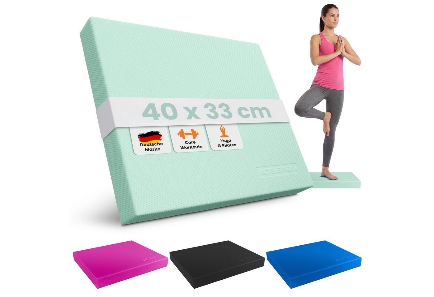Active Peak Balanceboard Balance Pad XXL Gleichgewichtskissen Balancepad, Ideal für Yoga, Pilates & Core-Training & Physiotherapie Bild 5