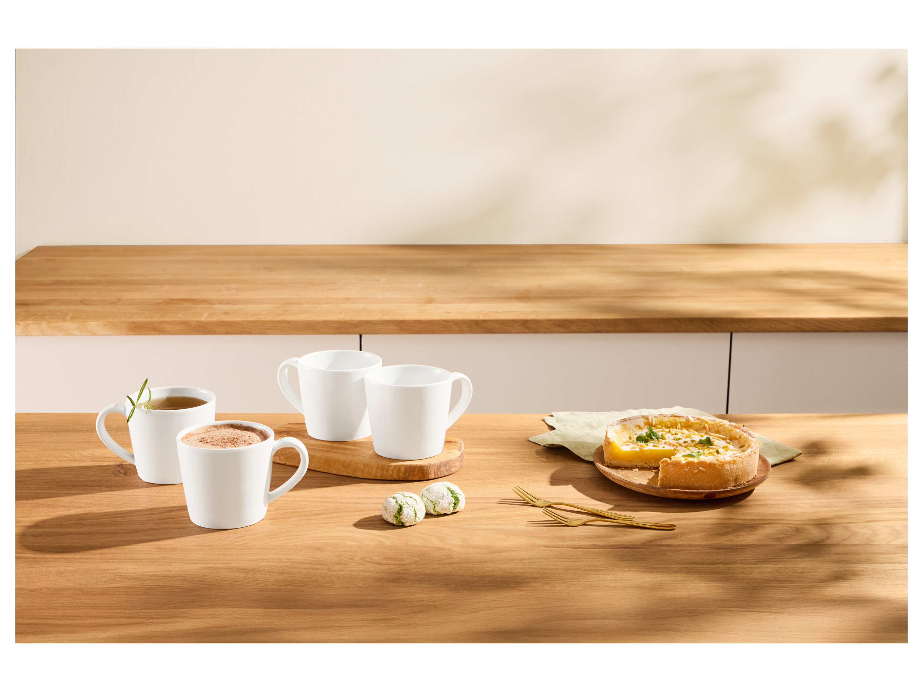 SILVERCREST® Tassen-Set, 4 Stück (Weiß)