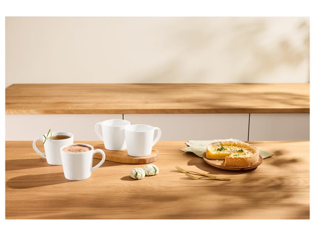 SILVERCREST® Tassen-Set, 4 Stück (Weiß)